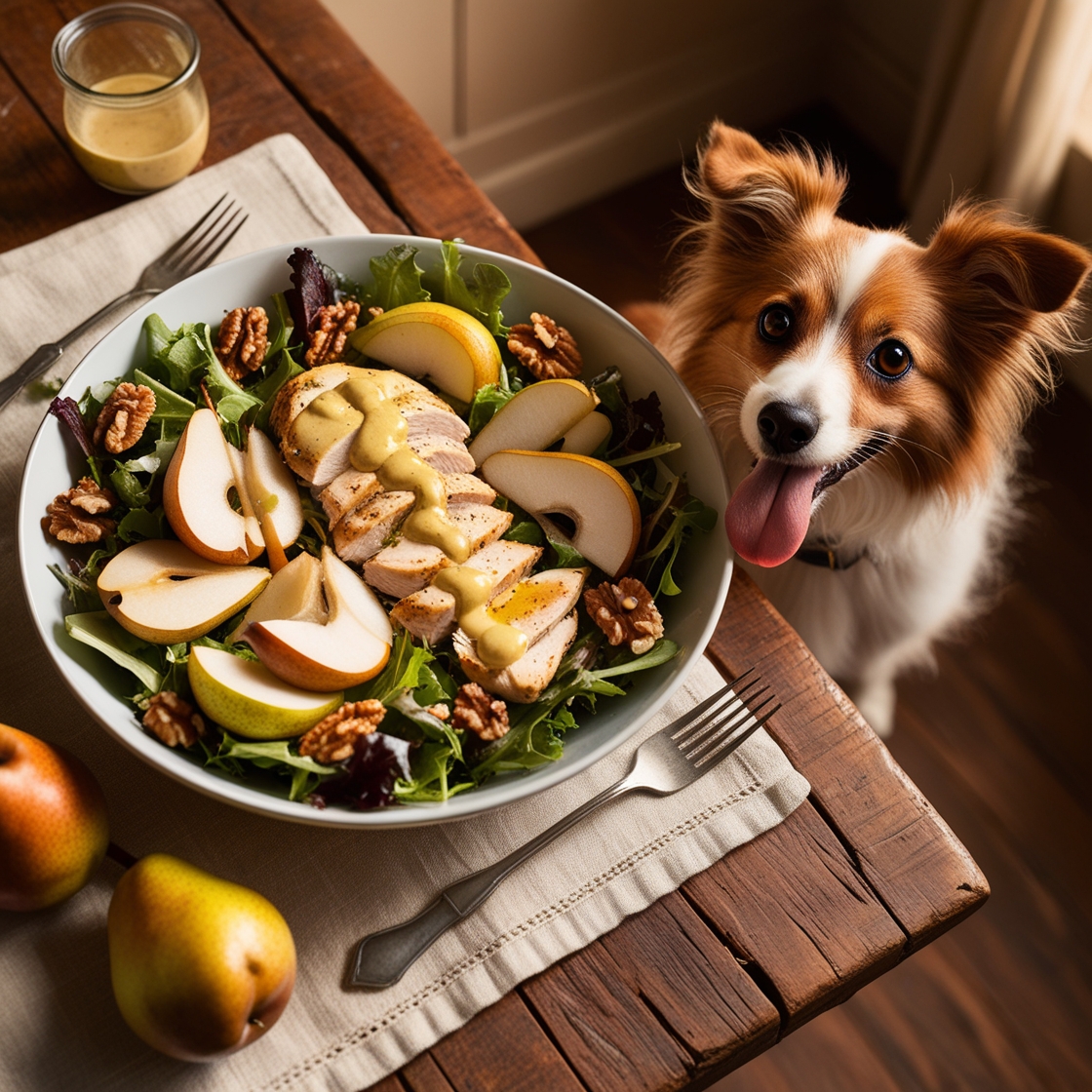 Dog Food Chicken and Pear Salad