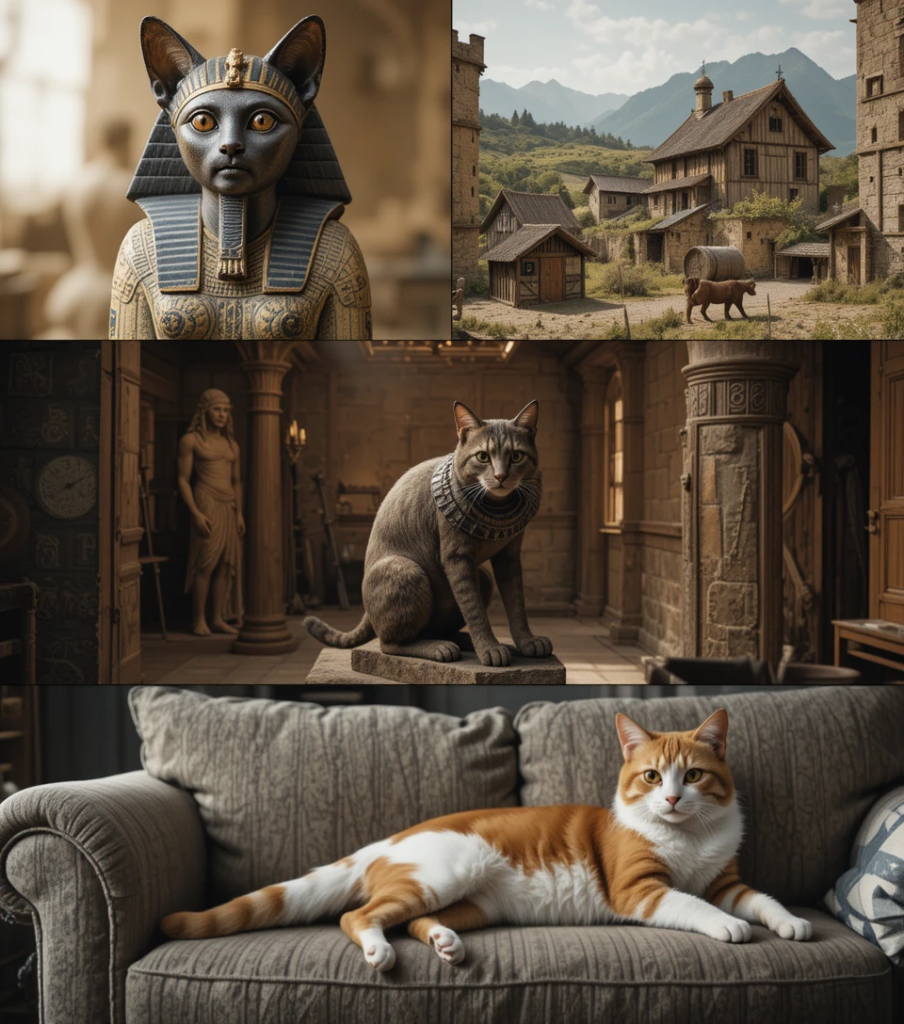 Evolution of domestic cats from ancient times to today