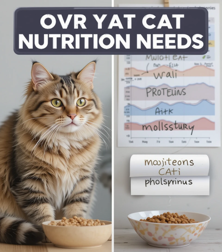 Nutritional comparison between adult and senior cats.